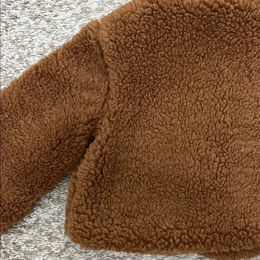 OshKosh Brown Sherpa Button Down Jacket - Size 18 months